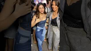 Alaya F & Pooja Bedi Snapped At The Screening Of Almost Pyaar With Dj Mohabbat.