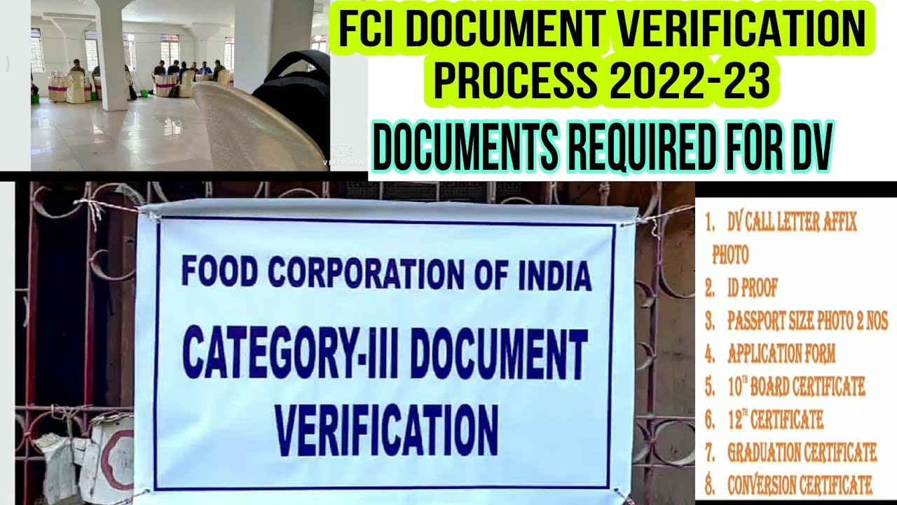 Document Verification Process for FCI AG3 2022-23 | FCI AG3 Document ...