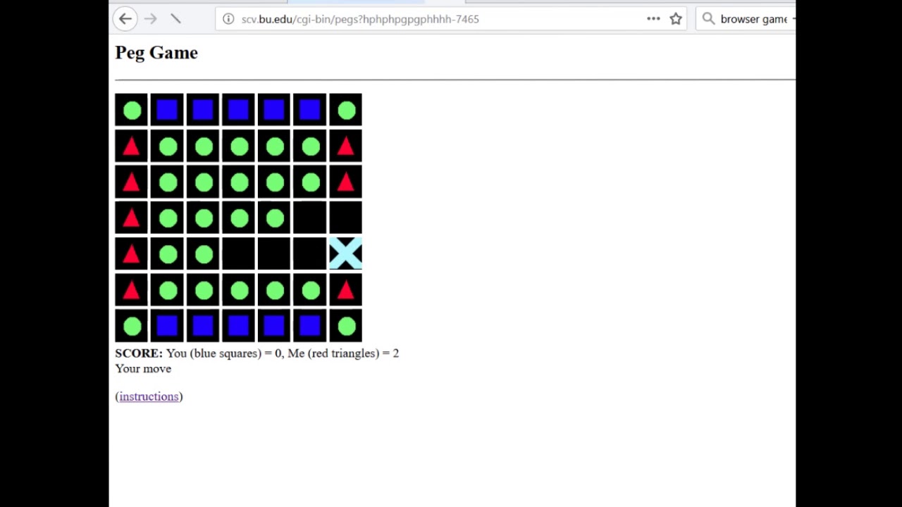 Peg Game (1994) First browser game YouTube