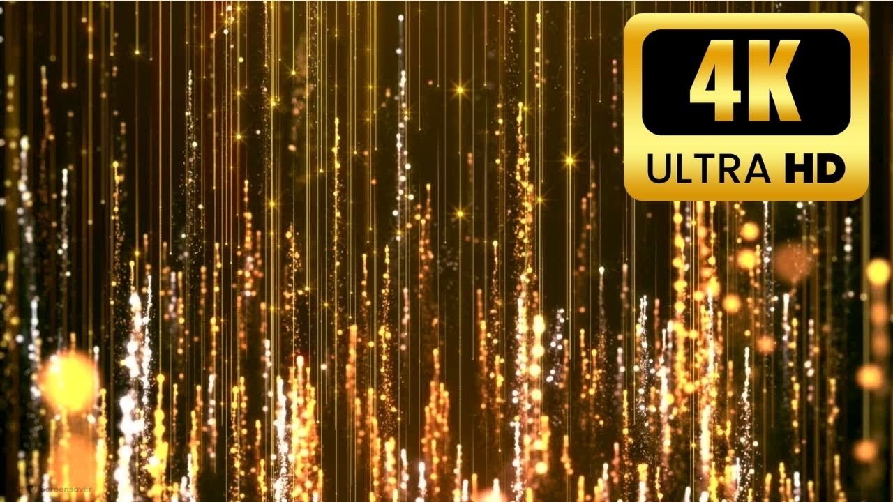 Gold Glitter Background 4K Art TV Screensaver Video YouTube