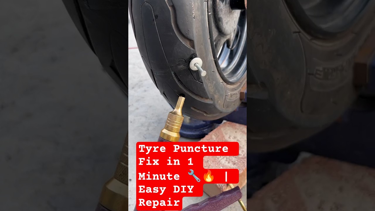 Electric Soldering Tool Fixing Scooter Tyre Puncture – DIY Repair Tutorial 👨‍🔧#short #solder #viral