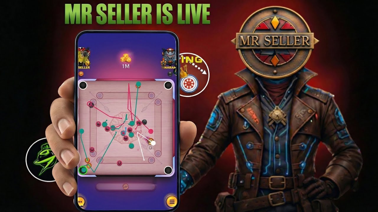 Carrom Pool LIVE With Snake Engine 🐍 | MR SELLER 🤝 |