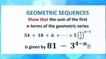 How to calculate the sum of terms in a geometric sequence: Grade12 maths paper 1 #wjecmathspaper1