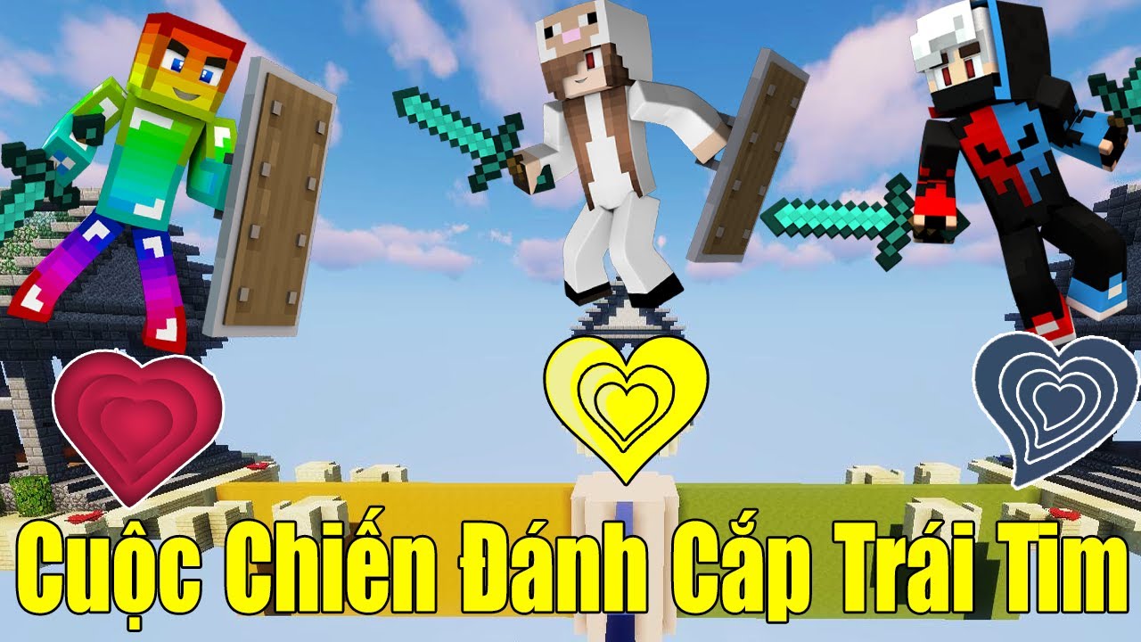 MINI GAME : CUỘC CHIẾN ĐÁNH CẮP TRÁI TIM ** NOOB HỦY DIỆT VÀ LẤY CẮP HẾT TRÁI TIM CỦA CỪU + PIXEL