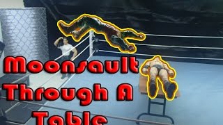 Moonsault Through A Table! (WWE Figure Stop Motion)