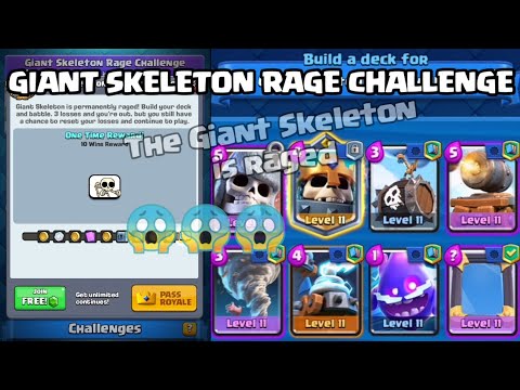 Skeleton Rage Giant Skeleton Rage Challenge #clashroyale #clashroyaleemotes - YouTube