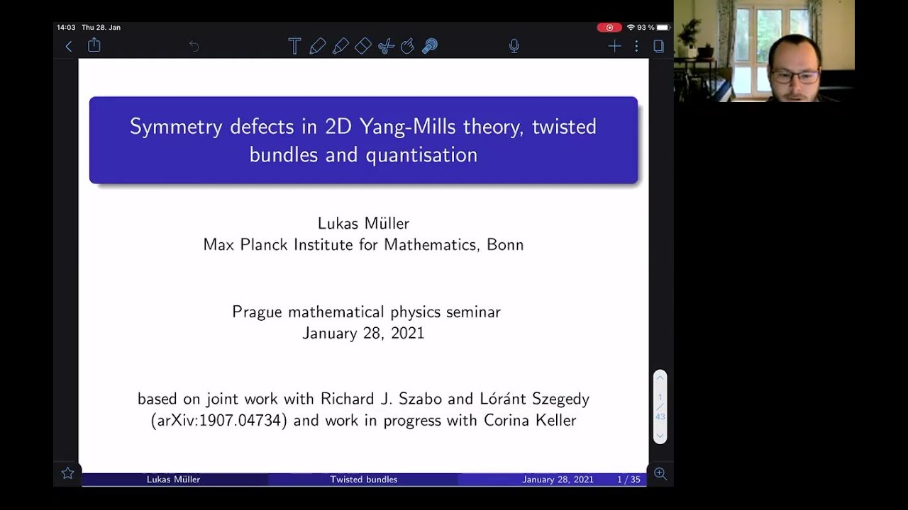 Lukas Müller - Symmetry defects in 2D Yang-Mills theory, twisted bundle and quantization