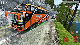 Bus Basuri Tuan Muda Bris Trans Telolet Warkop DKI Lewat Gunung Ekstrim Berliku Di Bussid 4.1.2