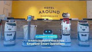 KEENON Robots | 10 robots deployed at Hotel AROUND in South Korea | Empower Smart Hotel Operations