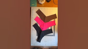 Rainy morning sewing seamless bikini bottoms~ #handmadebikini #sewwithme