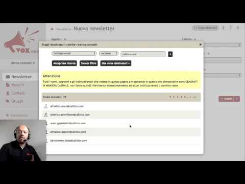 [VOXmail] Tutorial Filtro Utenti per Invio Email