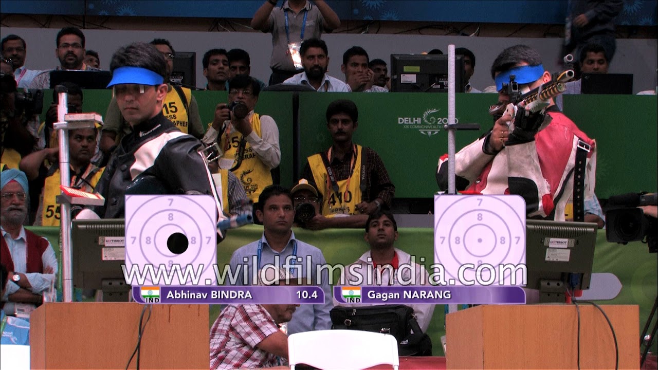 Gagan Narang beats Abhinav Bindra at an international sports event in India
