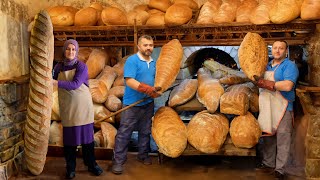 The best Turkish breads! Legendary bakeries, giant breads! Compilation I Turkish Street Food