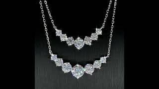M453【莫桑鑽】微笑七公主S925銀鍍鉑金項鏈 #diamond #jewelry#necklace