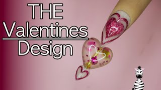 A HEART Shaped AQUARIUM SPINNER! Acrylic Nail Art Tutorial
