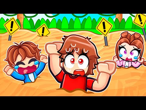 TRAPPED In QUICKSAND With My Little Brother & Sister... (Roblox)