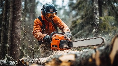 100 Dangerous Fastest Chainsaw Cutting Tree Machine Working At Another Level