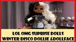 LOL Surprise OMG Dolls Winter Disco Dollie and Dollface Opening and Dressing #LOLSurpriseOMG