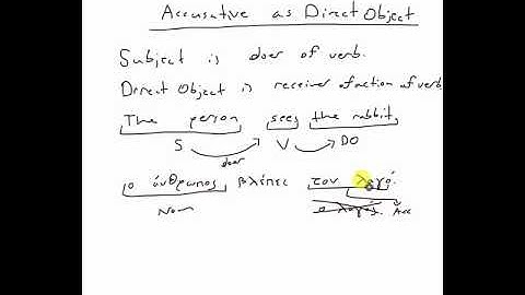 Accusative as Direct Object