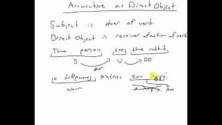 Accusative as Direct Object
