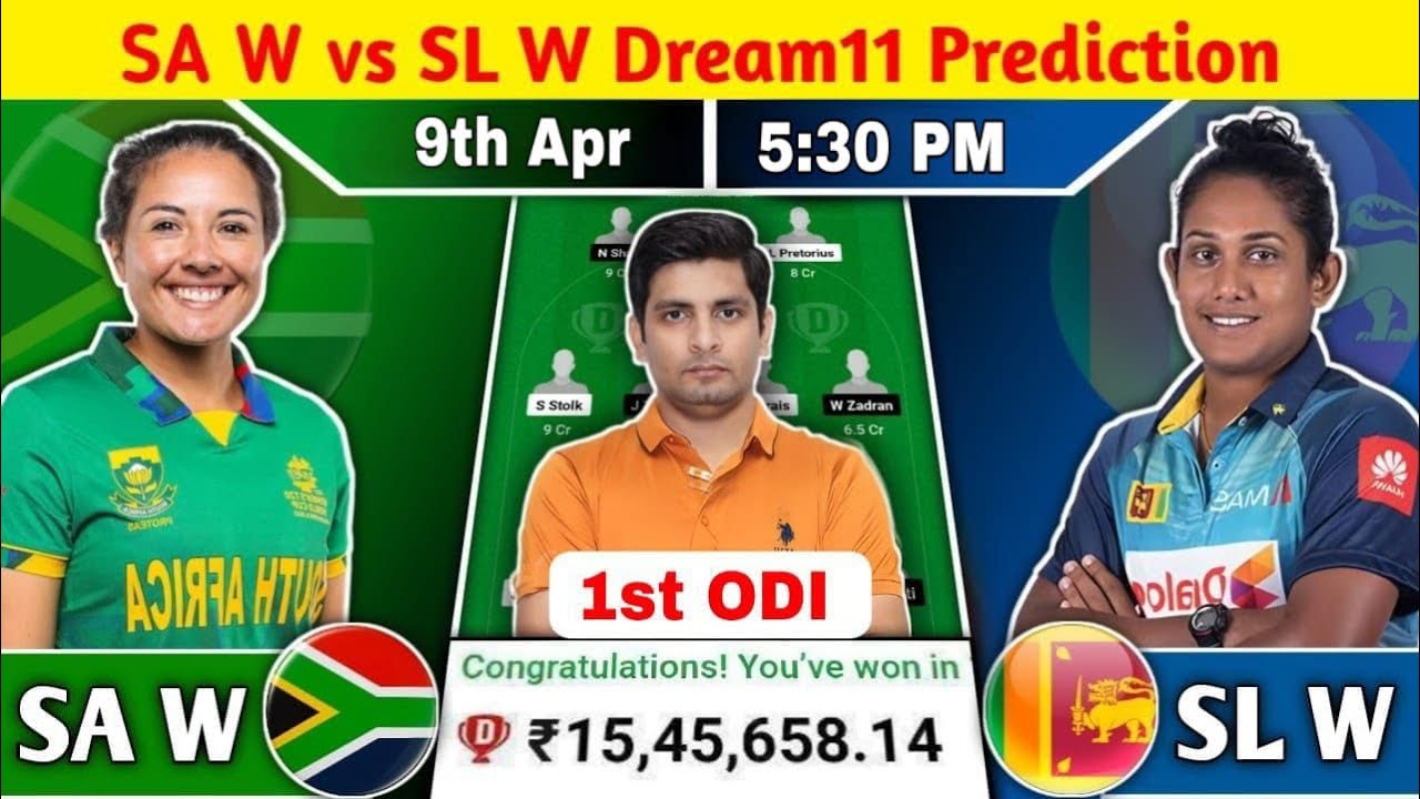 SA W vs SL W 1'st ODI Dream11, SA W vs SL W Dream11 Team, SA W vs SL W Dream11 Prediction, SAWvsSLW