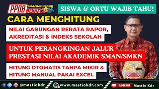 Cara Menghitung Nilai Akhir Gabungan Rerata Rapor, Akreditasi & Indeks Sekolah | PPDB Jatim 2024 Cara Menghitung Nilai Akhir Gabungan Rerata Rapor, Akreditasi & Indeks Sekolah | PPDB Jatim 2024