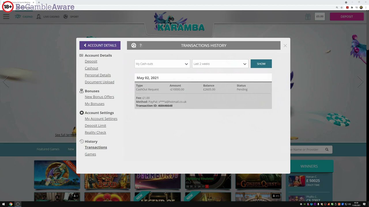 *RESOLVED* When an online casino stalls paying (warning)