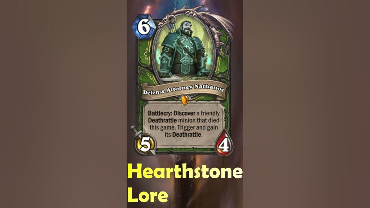 Maw And Disorder Defense Attorney, Nathanos LORE Hearthstone YouTube