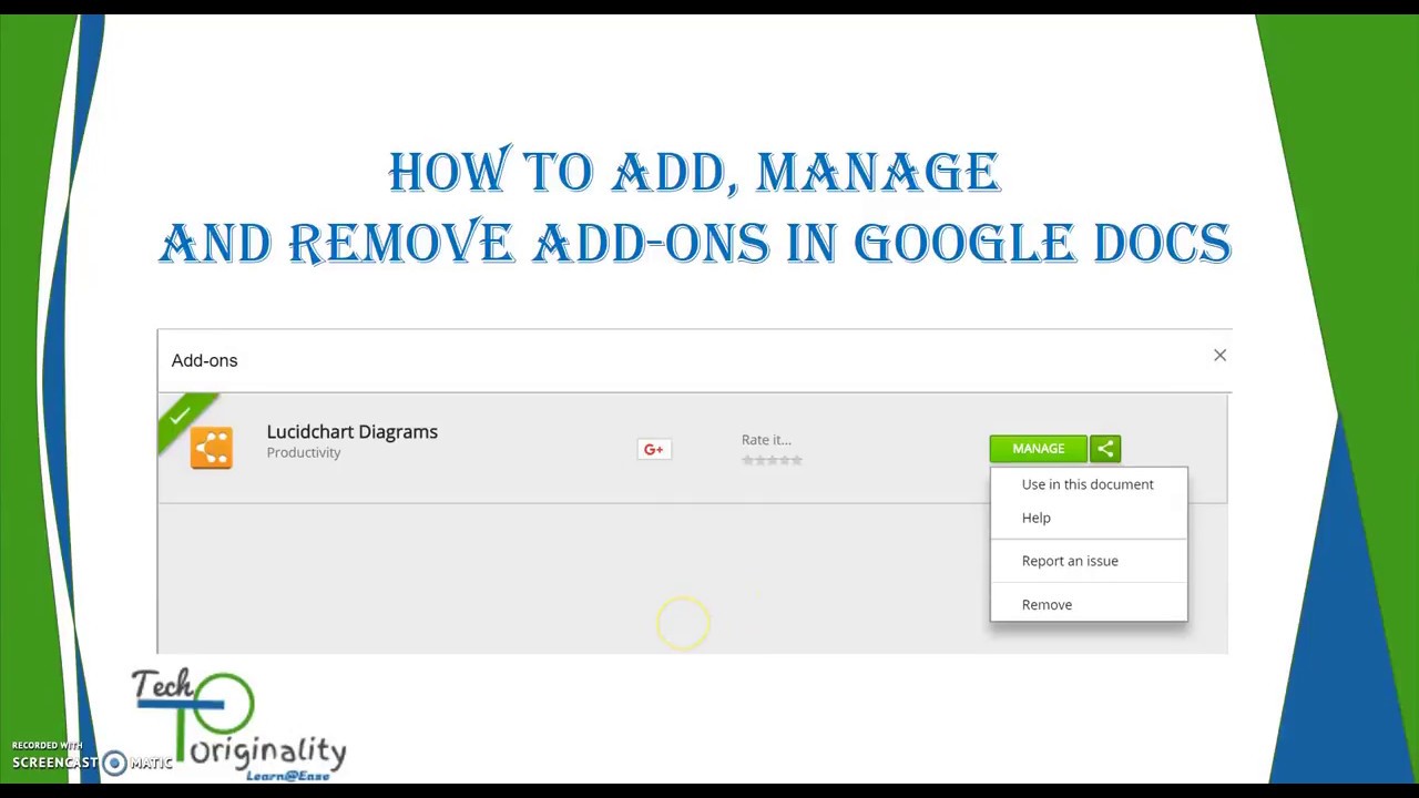 Learn to add and manage Google Add-ons in Google Docs - YouTube