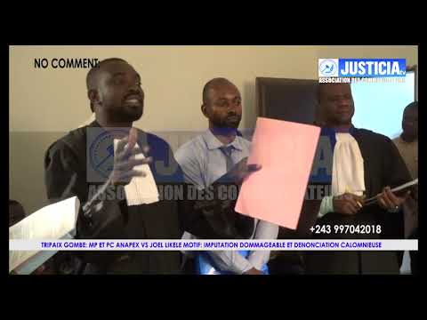 Gombe ANAPEX Contre Joël Likele Jugé Pour Imputations Dommageables Et Dénonciation Calomnieuse