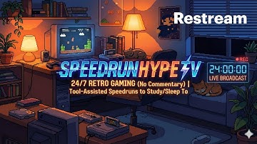Title: 24/7 RETRO GAMING (No Commentary) | Tool-Assisted Speedruns to Study/Sleep To