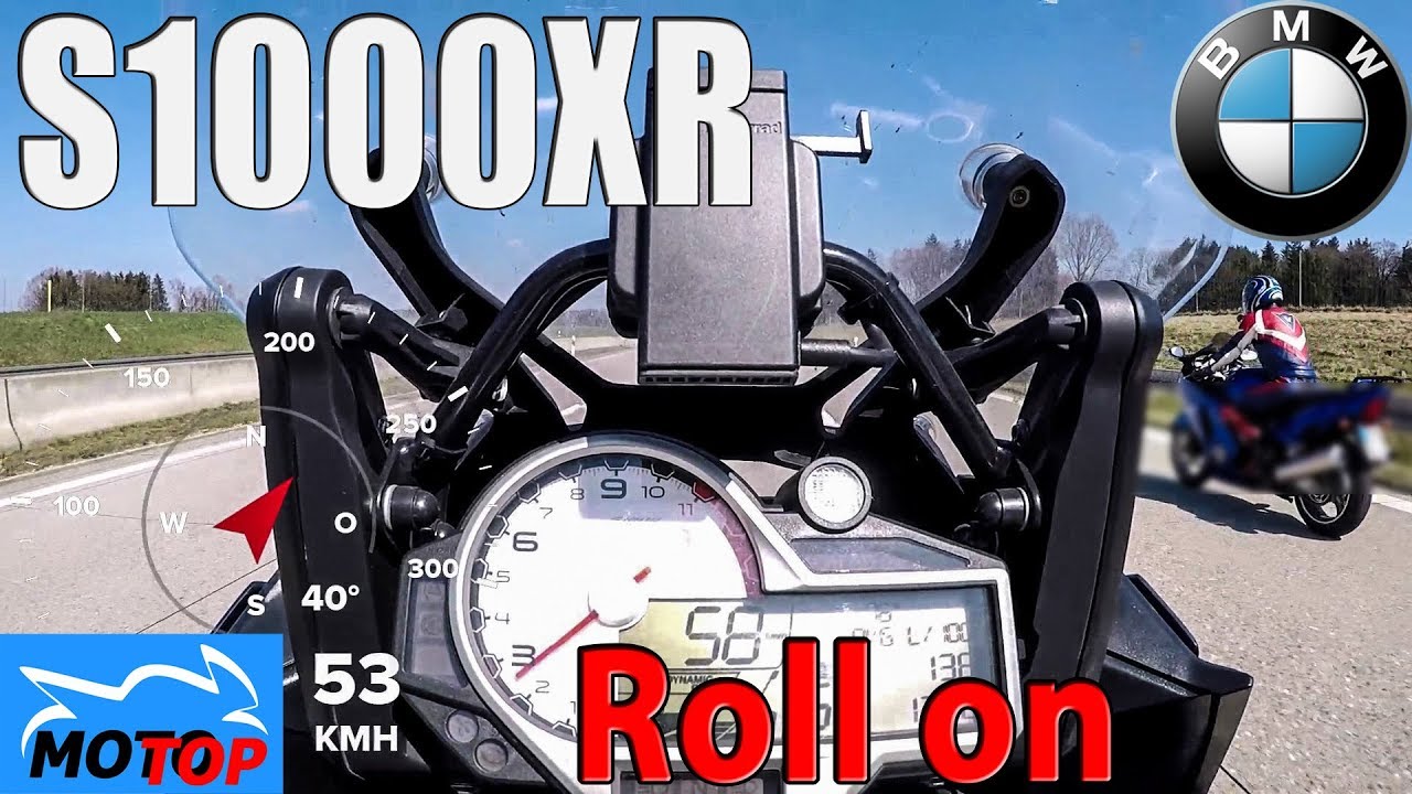 BMW S1000XR - ROLL ON 6th gear - GPS