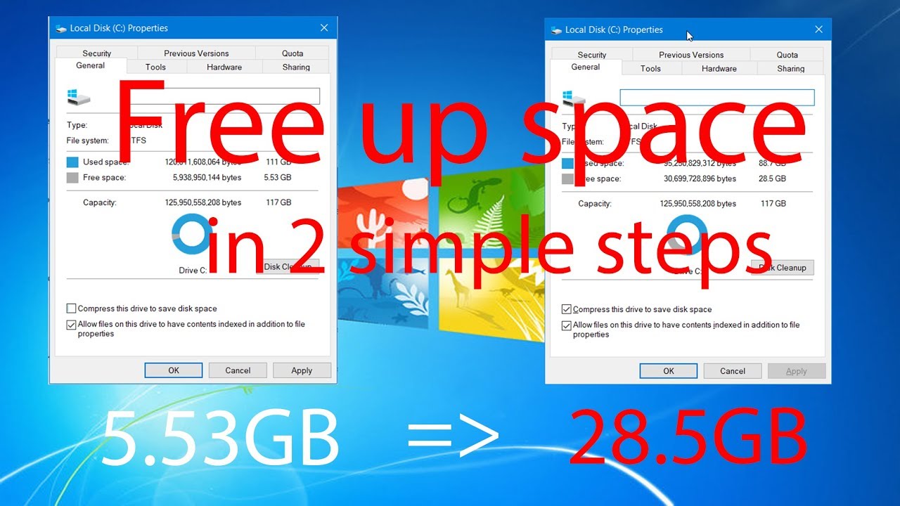 How to FREE UP 20GB+ of Disk Space on Window 10 - YouTube
