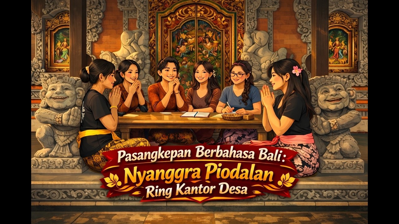 Pasangkepan Sekaa Truna Berbahasa Bali: Nyanggra Piodalan Ring Kantor Desa