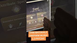 Zani Materials Pre Farm Now