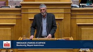 Ν. Έξαρχος: Η χώρα μπαίνει στο στόμα του λύκου με μεγάλους κινδύνους για το λαό