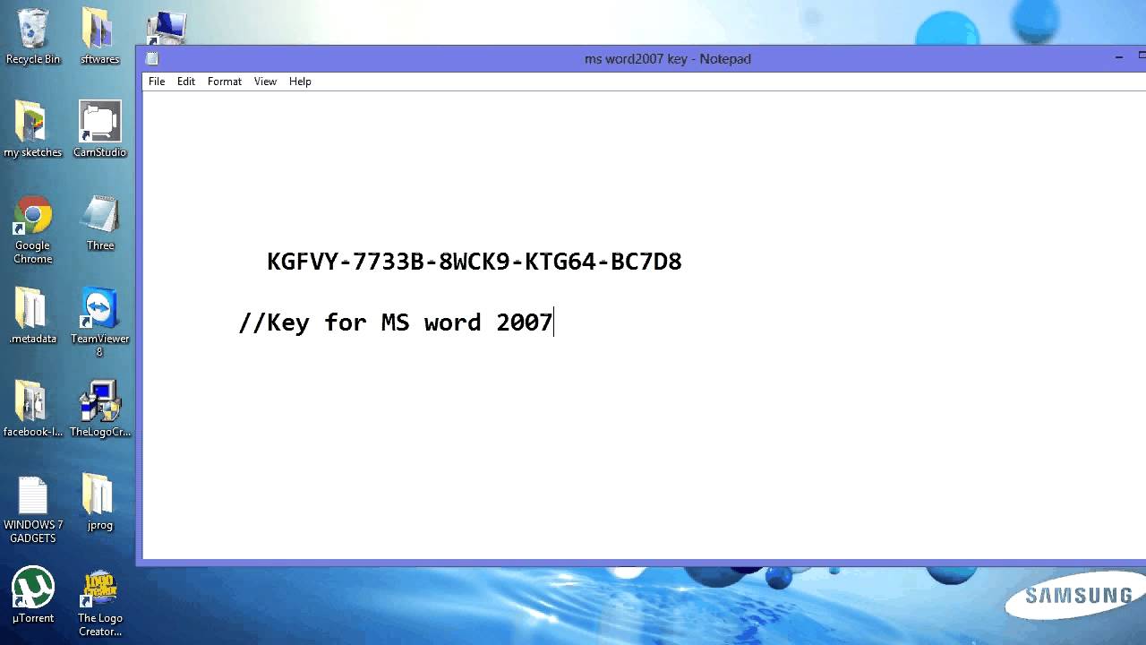 What is a Microsoft Word product key?