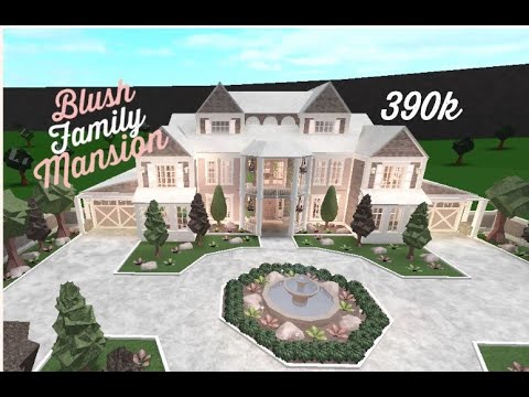 Roblox Bloxburg Blush Family Mansion Speed Build 390k Youtube - roblox bloxburg family home mansion