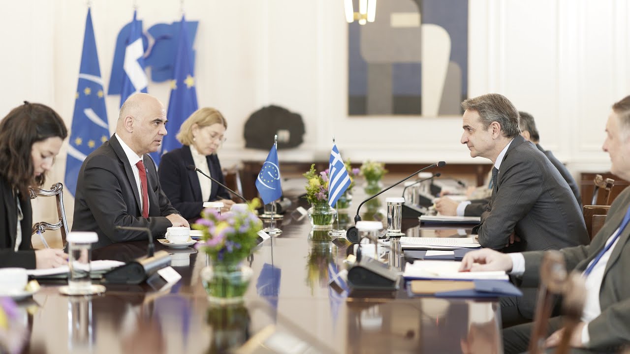 Συνάντηση Κυριάκου Μητσοτάκη με τον Γενικό Γραμματέα του Συμβουλίου της Ευρώπης Alain Berset – Video Συνάντηση Κυριάκου Μητσοτάκη με τον Γενικό Γραμματέα του Συμβουλίου της Ευρώπης Alain Berset – Video