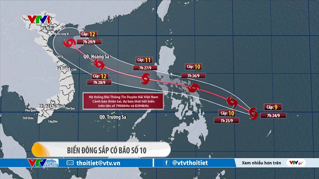 Bão số 9 chưa tan, Biển Đông lại sắp đón bão số 10 | VTVWDB