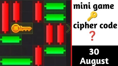 Cipher code Hamster combat 30 August/mini game 🔑 daily task
