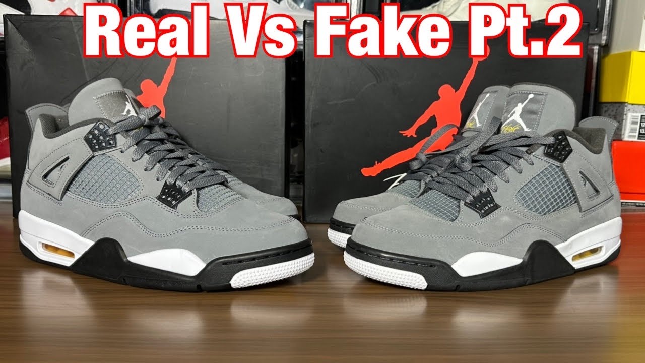 Air Jordan 4 Cool Grey Real Vs Fake Pt. 2 with updated pairs. - YouTube