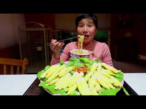 Video ĂN MĂNG LE CHẤM MUỐI ỚT, MỲ CAY,TA NÓI NGON NGẤT NGÂY... - youtube