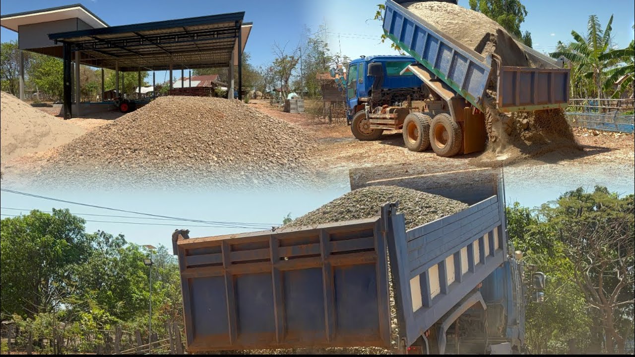 สั่ง หิน-ทรายมาทำบ้านต่อช่างปูนจะเข้าแล้ว🏠 เก็บ5-10฿✌️