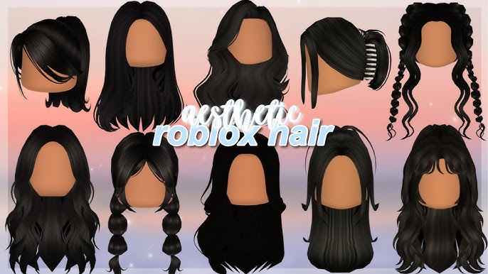 Rambut roblox  Half up hair, Black hair roblox, Brown hair roblox
