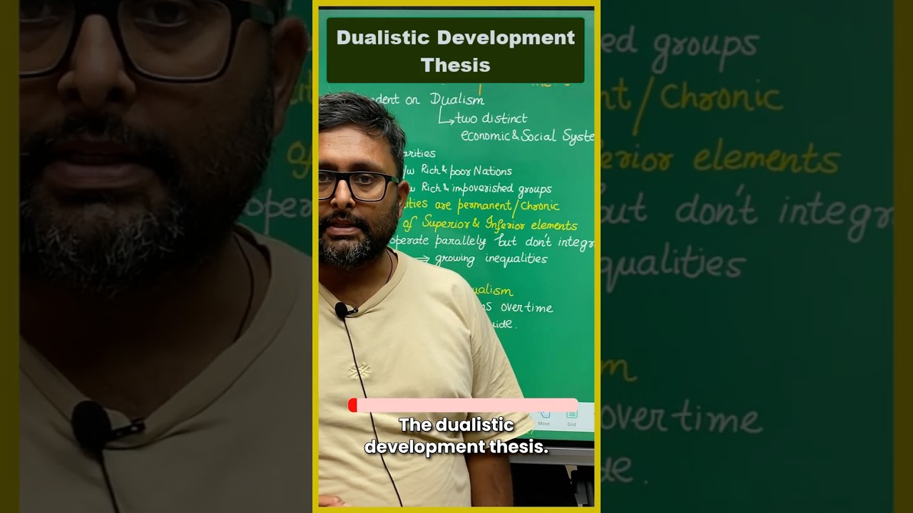 The Dualistic Development Thesis | #indianeconomicservices #cuetmaeconomics #ugcneteconomics #upsc