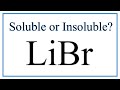 Solubility of Lithium Bromide