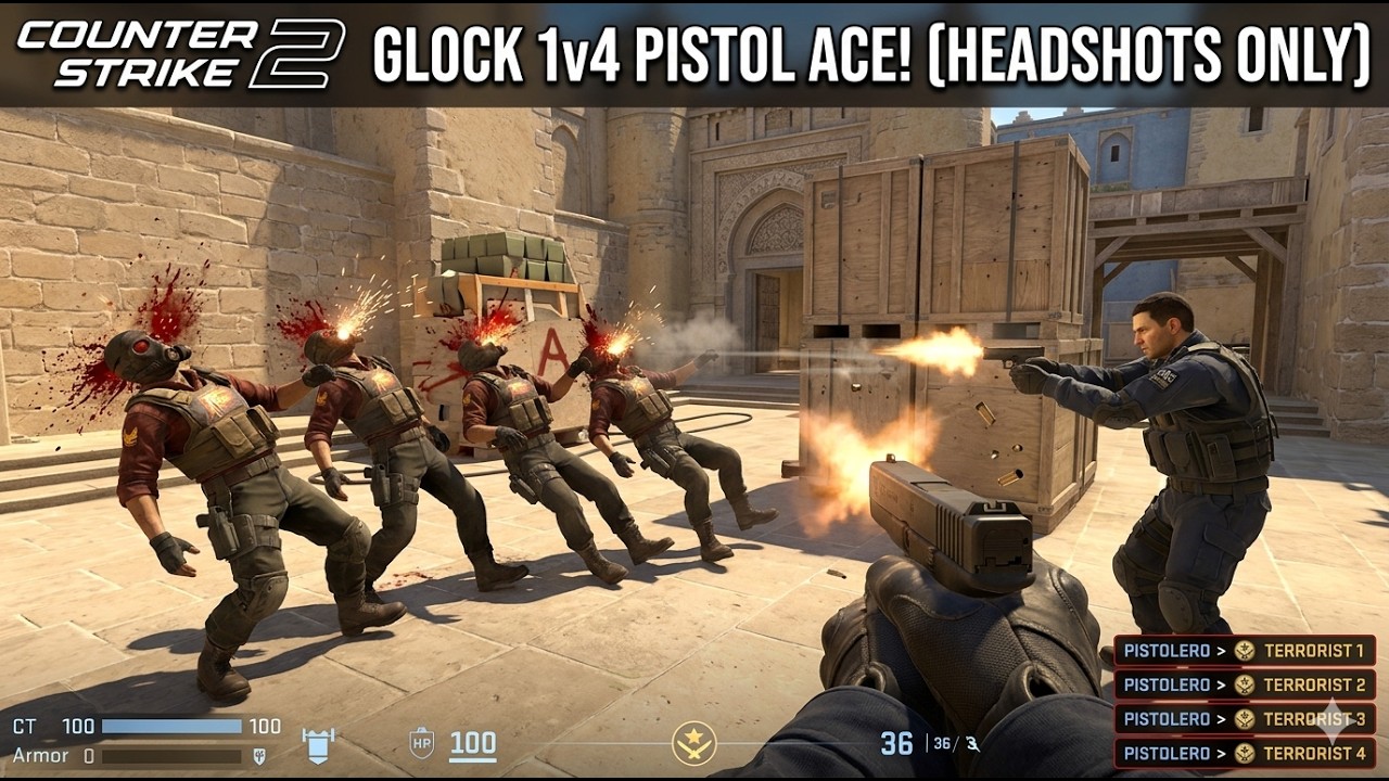 Dust II glock 4k only HS