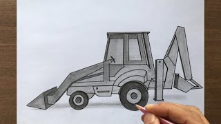 How to Draw a JCB in 1 Point Perspective