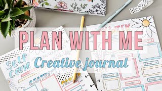 Creative Journal Plan With Me - Happy Planner Bullet Journal Self Care Spread